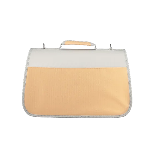 Сумка-переноска AnimAll для котів та собак, колір сіро-жовта, 44х22х25 см