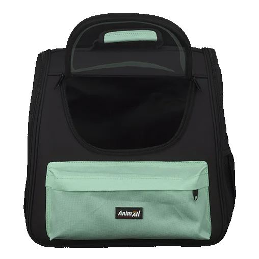 Рюкзак-переноска AnimAll для котів та собак, матеріал Oxford, колір мʼятний, 37×25×34 см