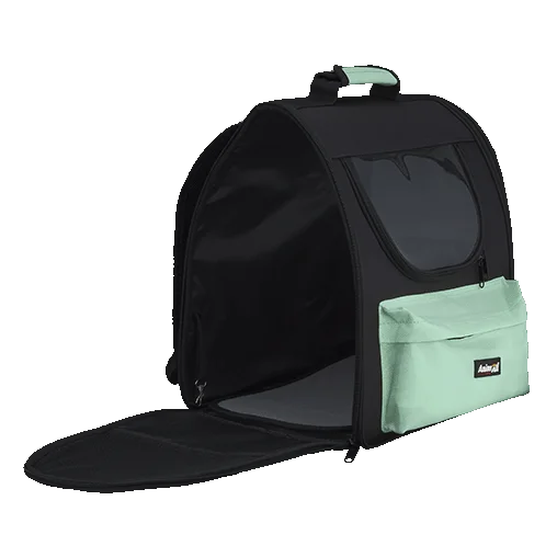 Рюкзак-переноска AnimAll для котів та собак, матеріал Oxford, колір мʼятний, 37×25×34 см