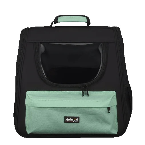 Рюкзак-переноска AnimAll для котів та собак, матеріал Oxford, колір мʼятний, 37×25×34 см