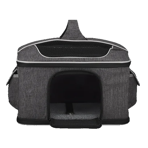 Сумка-переноска AnimAll для котів та собак, матеріал Oxford, колір сірий, 40х28х28 см