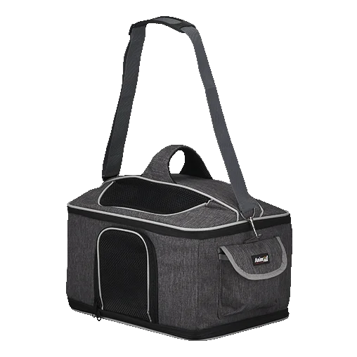 Сумка-переноска AnimAll для котів та собак, матеріал Oxford, колір сірий, 40х28х28 см
