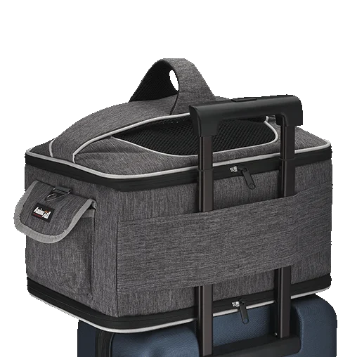 Сумка-переноска AnimAll для котів та собак, матеріал Oxford, колір сірий, 40х28х28 см