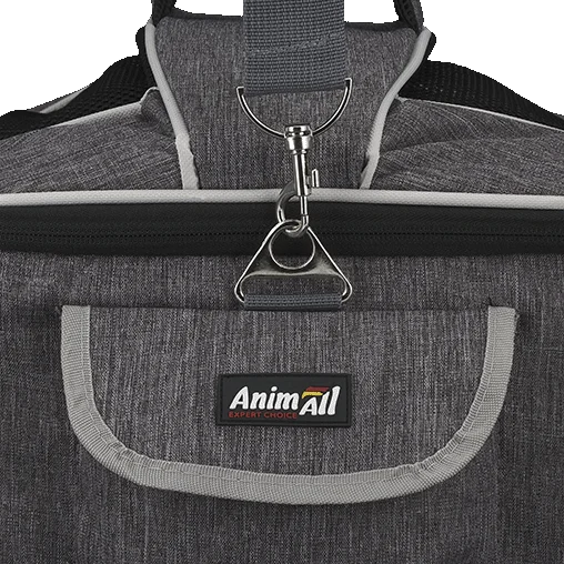 Сумка-переноска AnimAll для котів та собак, матеріал Oxford, колір сірий, 40х28х28 см