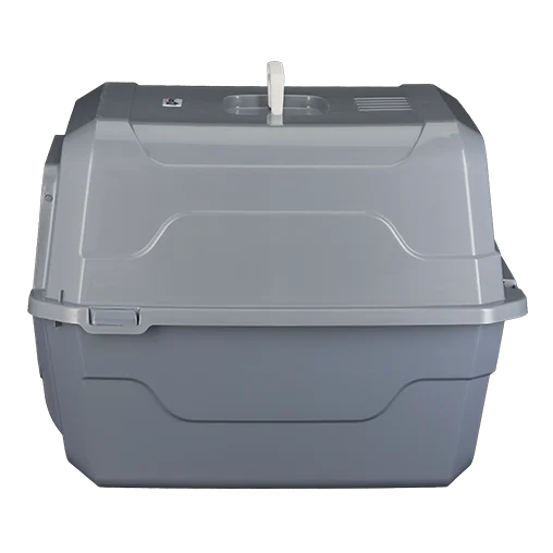 Закритий туалет під наповнювач AnimAll для котів (з лопаткою), колір сірий, 52x37x48 см