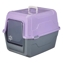 Закритий туалет під наповнювач AnimAll для котів, колір сіро-фіолетов, 52x37x48 см