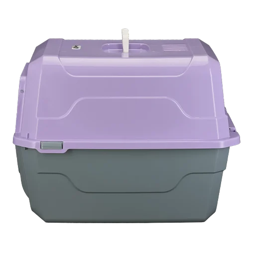 Закритий туалет під наповнювач AnimAll для котів (з лопаткою), колір сіро-фіолетовий, 52x37x48 см