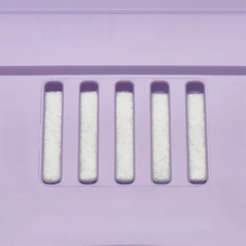 Закритий туалет під наповнювач AnimAll для котів (з лопаткою), колір сіро-фіолетовий, 52x37x48 см