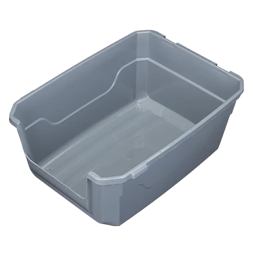 Закритий туалет під наповнювач AnimAll для котів (з лопаткою), колір сіро-фіолетовий, 52x37x48 см