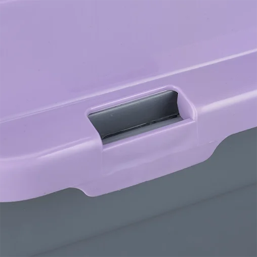 Закритий туалет під наповнювач AnimAll для котів (з лопаткою), колір сіро-фіолетовий, 52x37x48 см