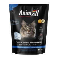 Силікагелевий наповнювач AnimAll Блакитний аквамарин для котячого туалету, 3.8 л (1.6 кг)