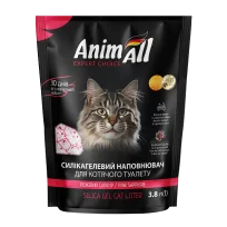 Силікагелевий наповнювач AnimAll Рожевий сапфір для котячого туалету, 3.8 л (1.6 кг)