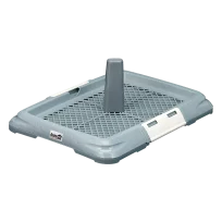 AnimAll toilet for dogs, under a diaper, with a net, a post for a dog, size S, 47.5×35.5×5 cm, gray