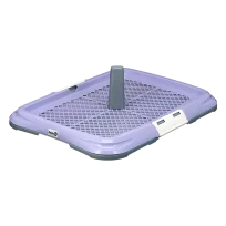 AnimAll toilet for dogs, under a diaper, with a net, a post for a dog, size L, 62×46×5 cm, purple