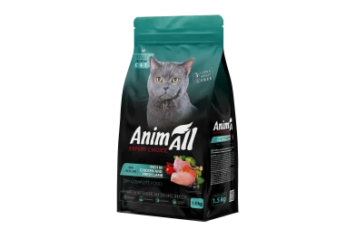 AnimAll complete dry food for sterilized cats, with chicken and fresh lamb, 1.5 kg