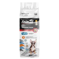 Пелюшки AnimAll Puppy Training Pads для собак та цуценят, з активованим вугіллям, 60х60 см, 50 шт