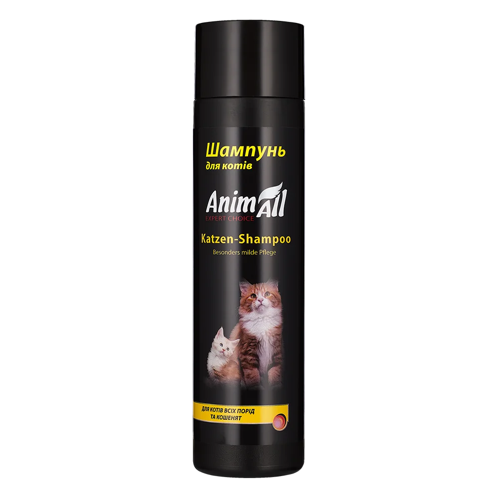 Шампунь доглядовий AnimAll для дорослих котів та кошенят всіх порід, 250 мл