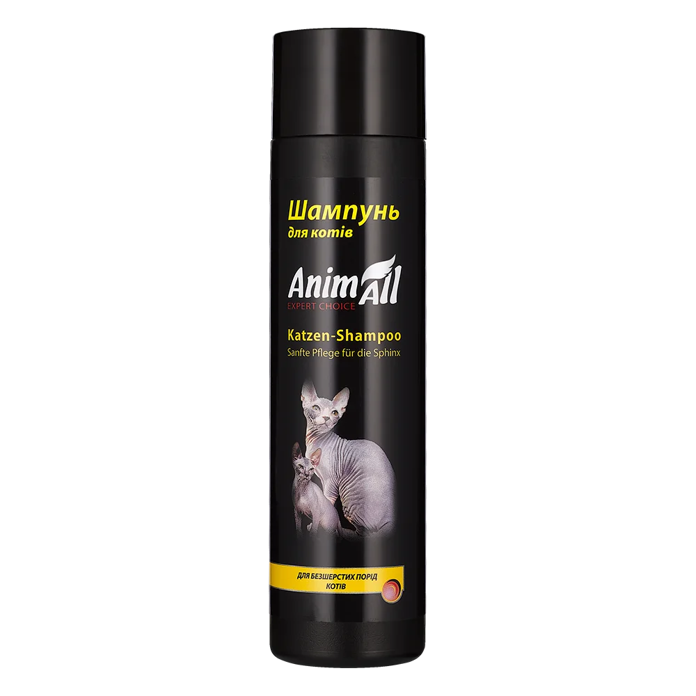 AnimAll Grooming Shampoo for Adult Cats and Kittens of Hairless Breeds, 250 ml