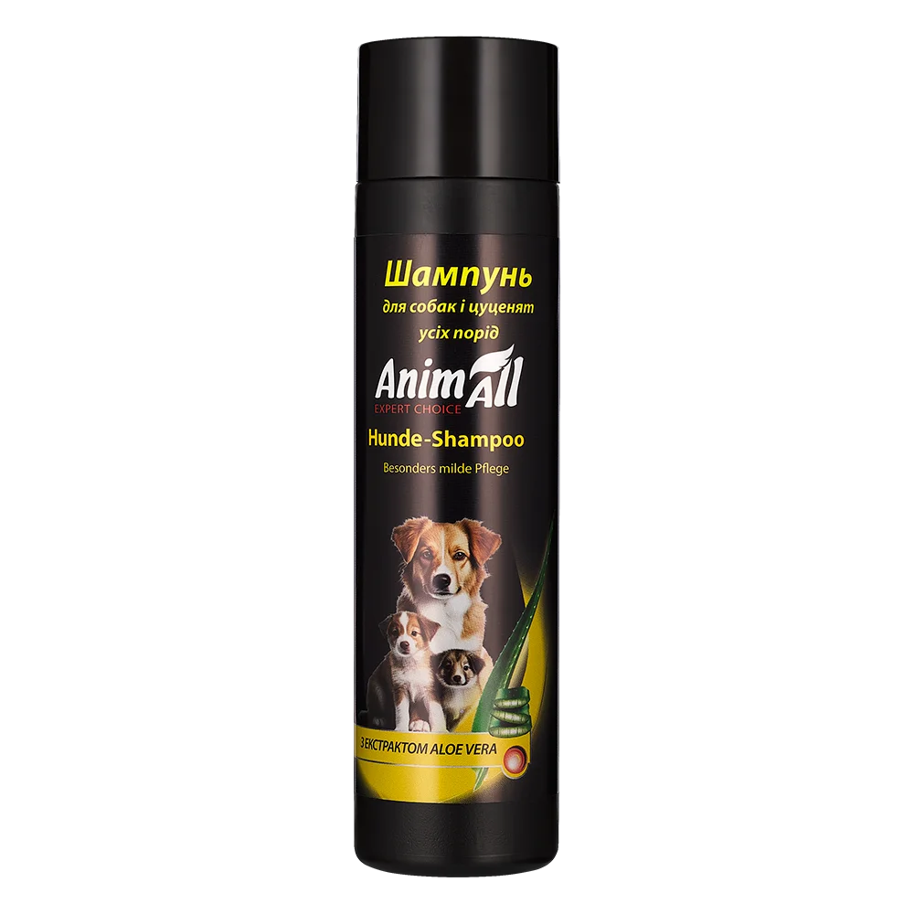 AnimAll Grooming Shampoo for Adult Dogs and Puppies of All Breeds, with Aloe Vera Extract, 250 ml