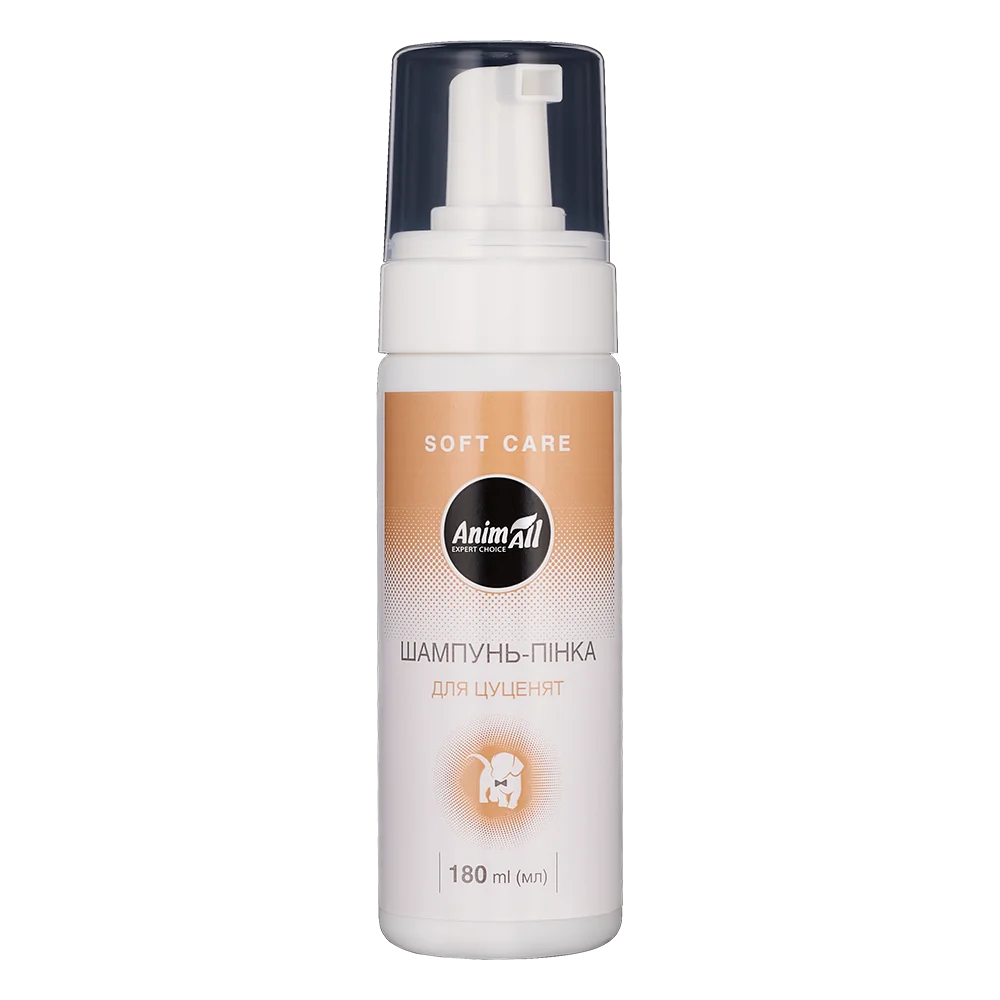 AnimAll Soft Care Foaming Shampoo for Puppies of All Breeds, with a Fresh Scent, 180 ml