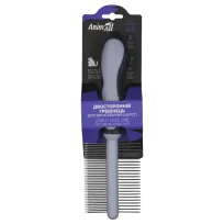 AnimAll Double-Sided Comb for Grooming Long-Haired Dog and Cat Breeds, 22x6.7x3.5 cm