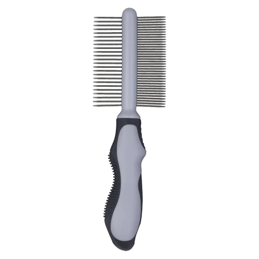 AnimAll Double-Sided Comb for Grooming Long-Haired Dog and Cat Breeds, 22x6.7x3.5 cm