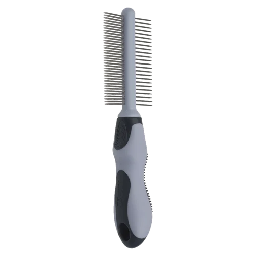 AnimAll Double-Sided Comb for Grooming Long-Haired Dog and Cat Breeds, 22x6.7x3.5 cm