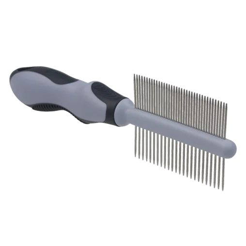 AnimAll Double-Sided Comb for Grooming Long-Haired Dog and Cat Breeds, 22x6.7x3.5 cm