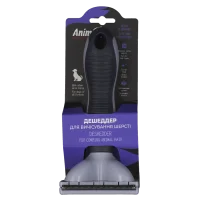 AnimAll De-shedding Comb for Grooming All Dog Breeds, Made of Stainless Steel, M 16.2x7.2x5.1 cm