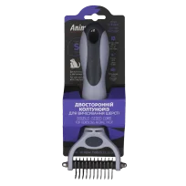 AnimAll Double-Sided Matting Comb for detangling the coats of long-haired dog and cat breeds, S 18x7.5x3.5 cm