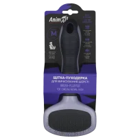AnimAll Shedding Brush for Grooming Cats and All Dog Breeds, M 18.2×8.1×3.2 cm