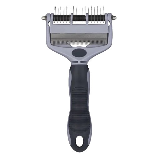 AnimAll 2-in-1 Detangling Comb for grooming long-haired dog breeds, 20x10.5x3.1 cm 