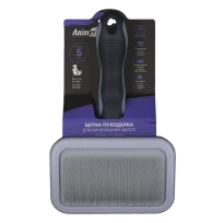 AnimAll Shedding Brush for Grooming Cats and All Dog Breeds, S 20.8×13×6.7 cm
