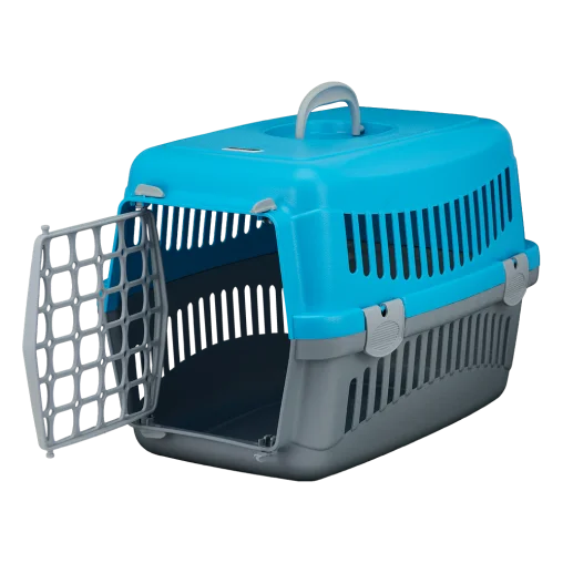 Переноска AnimAll CNR-102 для котів і собак, сіро-блакитна, 48.5×32.5×32.5 см
