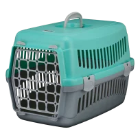 Переноска AnimAll CNR-102 для котів і собак, сіро-мʼятна, 48.5×32.5×32.5 см