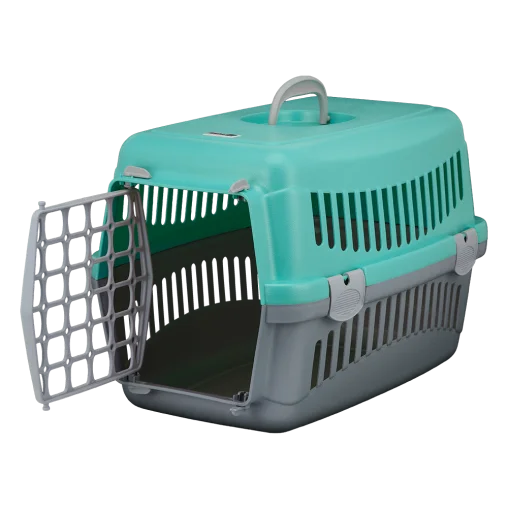 Переноска AnimAll CNR-102 для котів і собак, сіро-мʼятна, 48.5×32.5×32.5 см