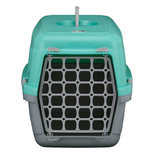 Переноска AnimAll CNR-102 для котів і собак, сіро-мʼятна, 48.5×32.5×32.5 см