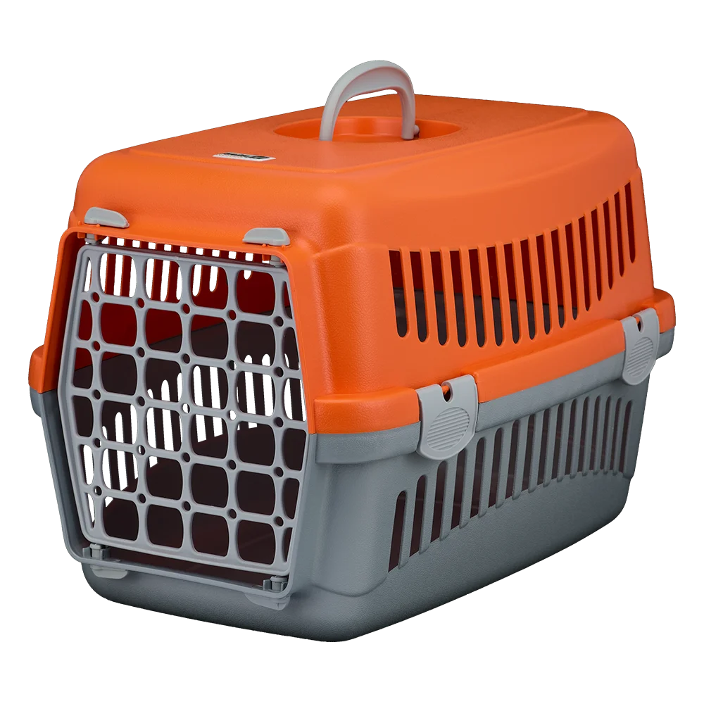 Переноска AnimAll CNR-102 для котів і собак, сіро-помаранчева, 48.5×32.5×32.5 см