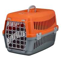 Переноска AnimAll CNR-102 для котів і собак, сіро-помаранчева, 48.5×32.5×32.5 см