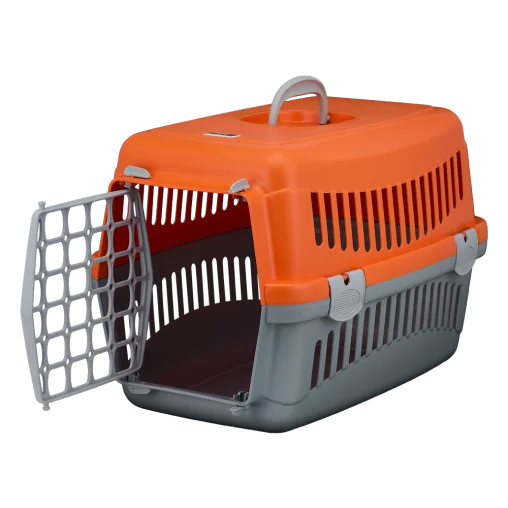 Переноска AnimAll CNR-102 для котів і собак, сіро-помаранчева, 48.5×32.5×32.5 см