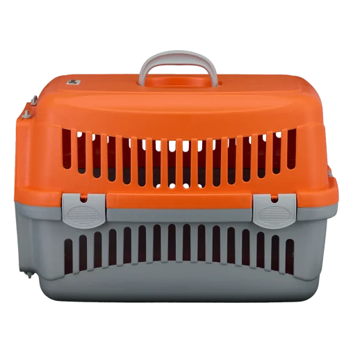 Переноска AnimAll CNR-102 для котів і собак, сіро-помаранчева, 48.5×32.5×32.5 см