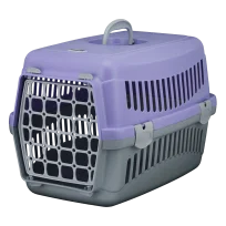 Переноска AnimAll CNR-102 для котів і собак, сіро-фіолетова, 48.5×32.5×32.5 см