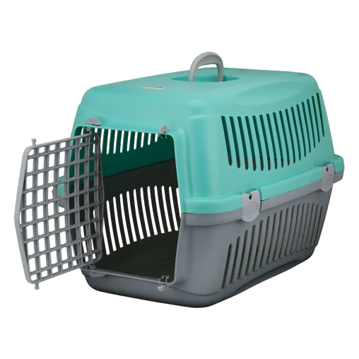 Переноска AnimAll CNR-134 для кішок і собак, сіро-мʼятна, 58×42×42 см
