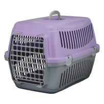 Переноска AnimAll CNR-134 для кішок і собак, сіро-фіолетова, 58×42×42 см