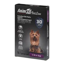 Краплі AnimAll VetLine Spot-On від бліх і кліщів для собак вагою 4-10 кг