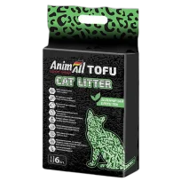 Соєвий наповнювач AnimAll Tofu Green Tea з ароматом зеленого чаю, для котів, 6 літрів (2,6 кг)