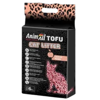 Соєвий наповнювач AnimAll Tofu Peach з ароматом персика, для котів, 6 літрів (2,6 кг)