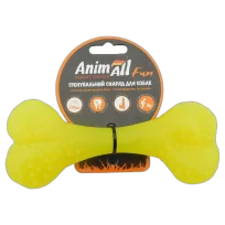 Іграшка AnimAll Fun кістка, жовта, 15 см