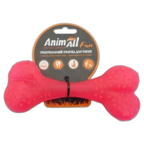 Іграшка AnimAll Fun кістка, коралова, 15 см
