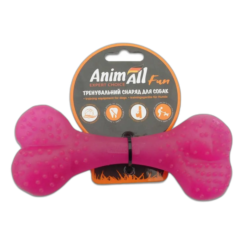 Іграшка AnimAll Fun кістка, фіолетова, 15 см